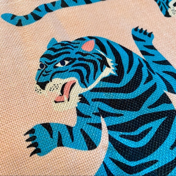 Tiger Pillow Cover | Pink / Orange Jungle Decor NWT - Picture 7 of 14